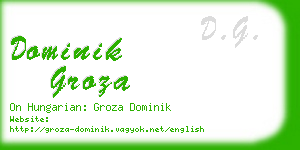 dominik groza business card